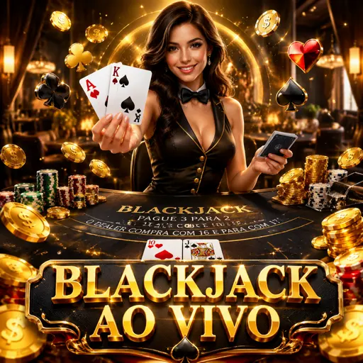 Blackjack ao vivo com cartas reais e interação com dealer